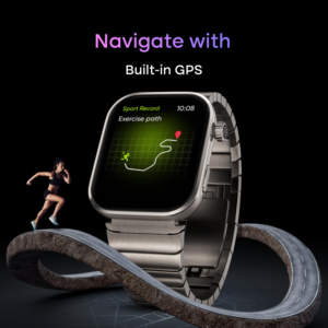 Boat Wave Call 3 Smartwatch 1.83” HD Display with Animated Watch Faces; BT Calling, Functional Crown, Multiple Sports Modes, IP68, HR, SpO2 Monitor, Smart Watches for Men & Women (Bold Black