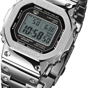 Casio G-Shock GMW-B5000D-1DR Bluetooth Digital Black Dial Men Watch Silver Metal Strap (G842)